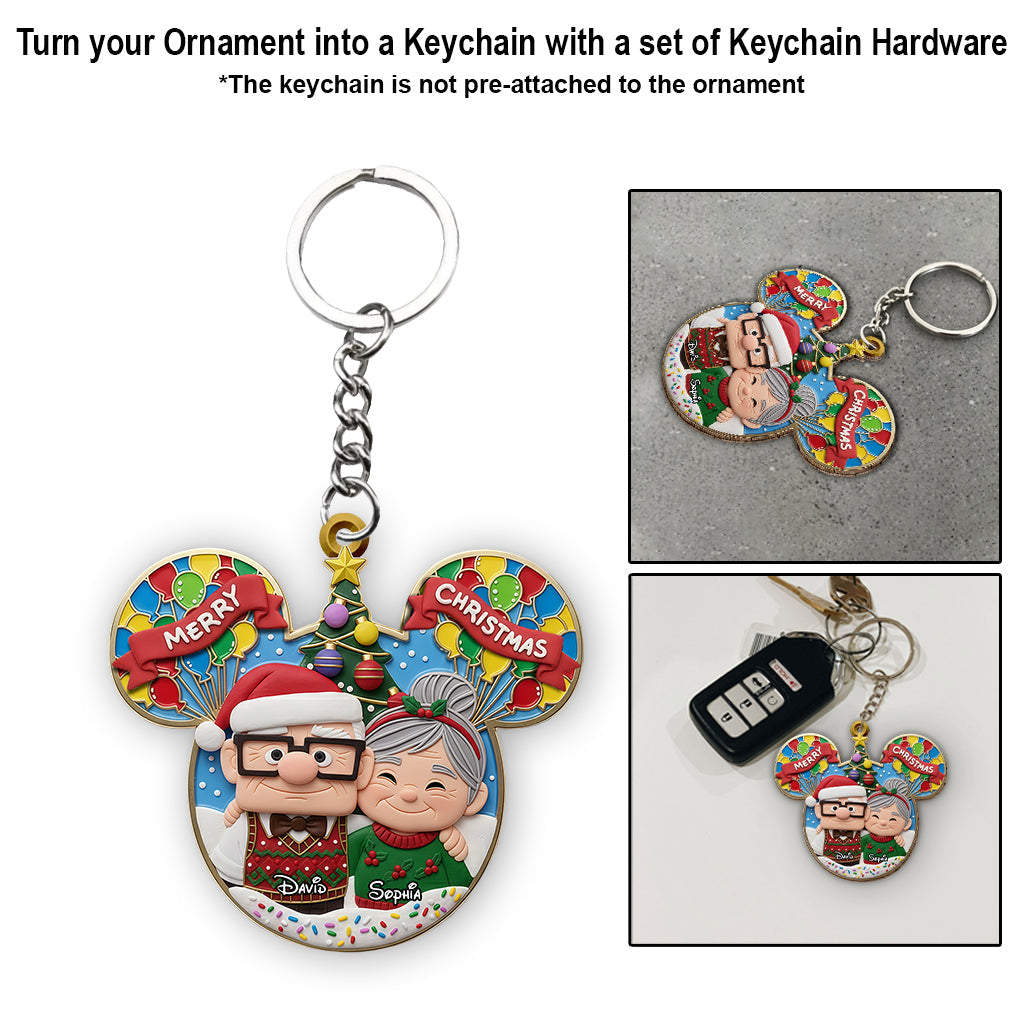 Couple Up Merry Christmas - Personalized Couple Ornament