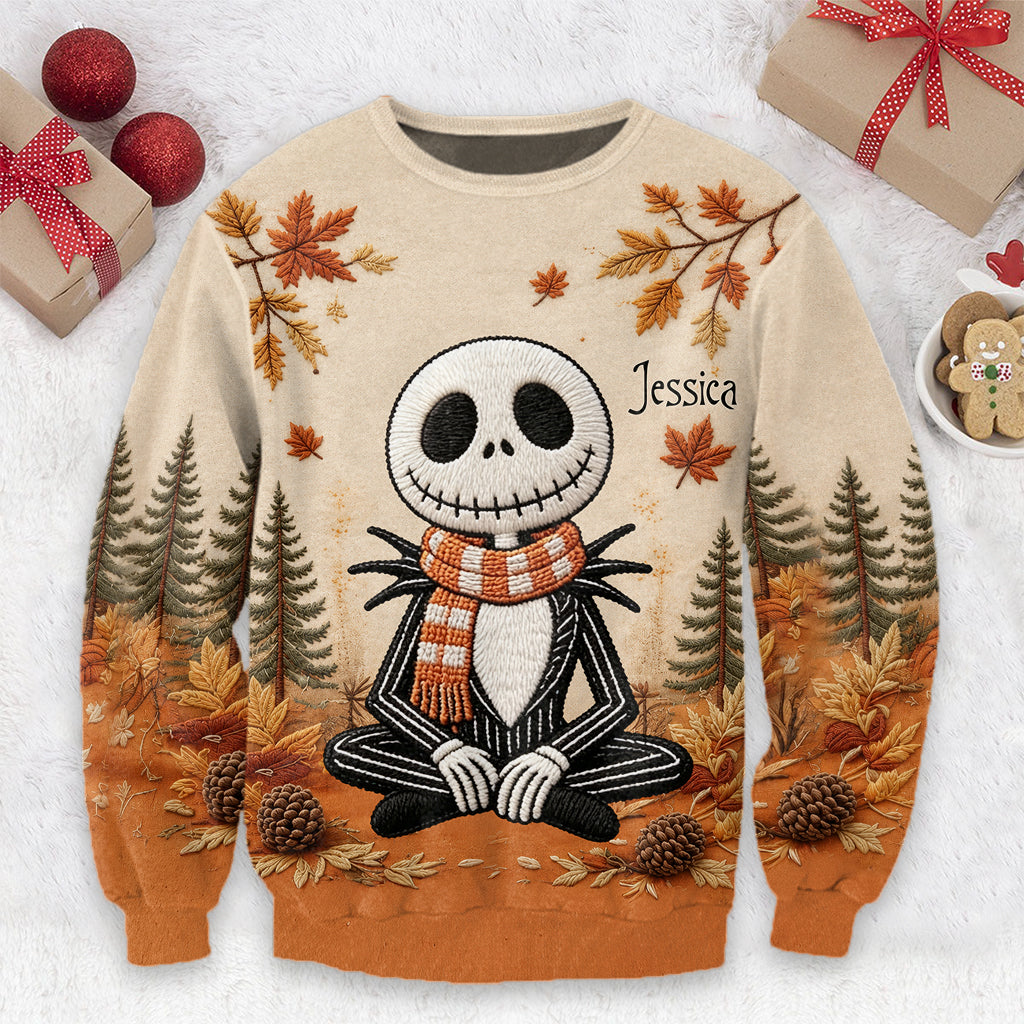 Fall Vibes - Personalized Nightmare Ugly Sweater