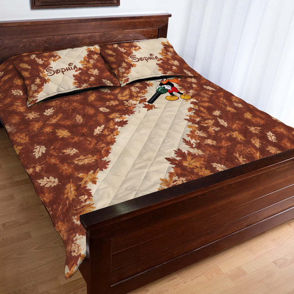 Autumn Leaf - Personalized Mouse Quilt Set