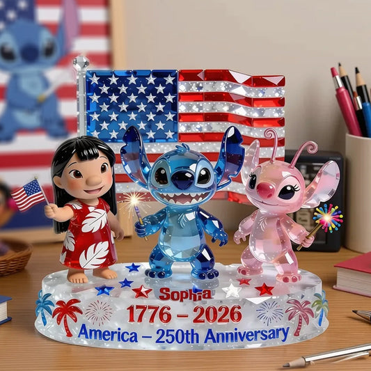 USA 250 Years Of Freedom - Personalized Ohana Custom Shaped Acrylic Plaque