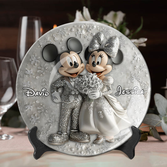 And They Lived Happily Ever After - Personalized Mouse Ceramic Round Plate