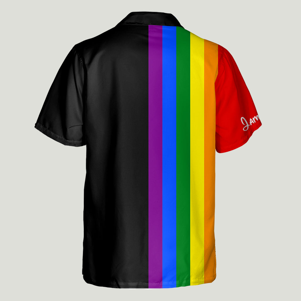 Love Is Love - Personalized LGBT Support Hawaiian Shirt