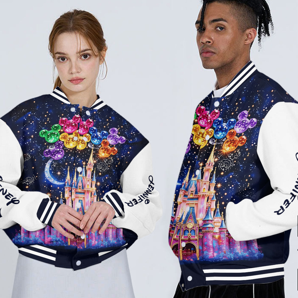 The Magical Castle - Personalized Mouse Varsity Jacket