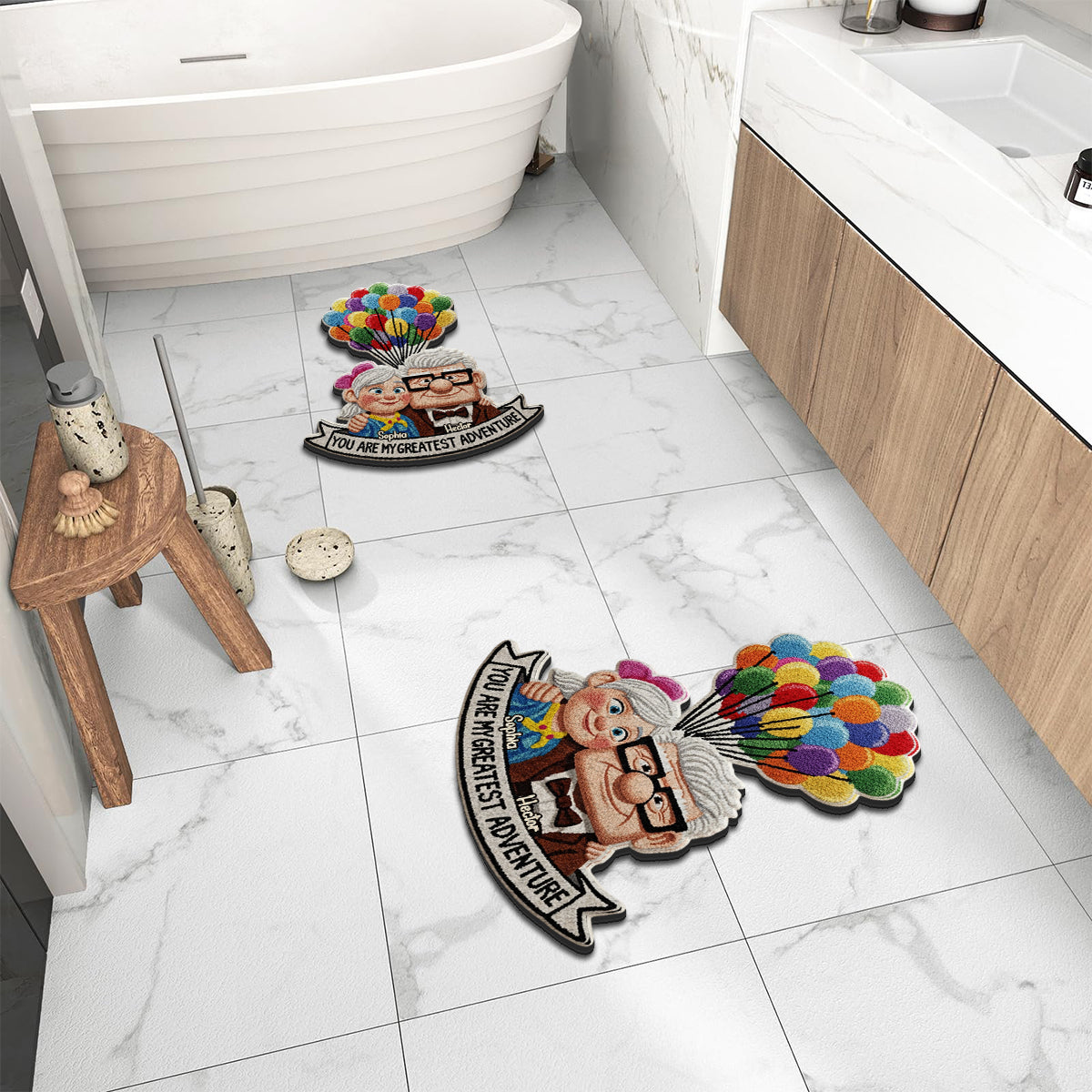 My Greatest Adventure - Personalized Couple Non-Slip Tufted Rug