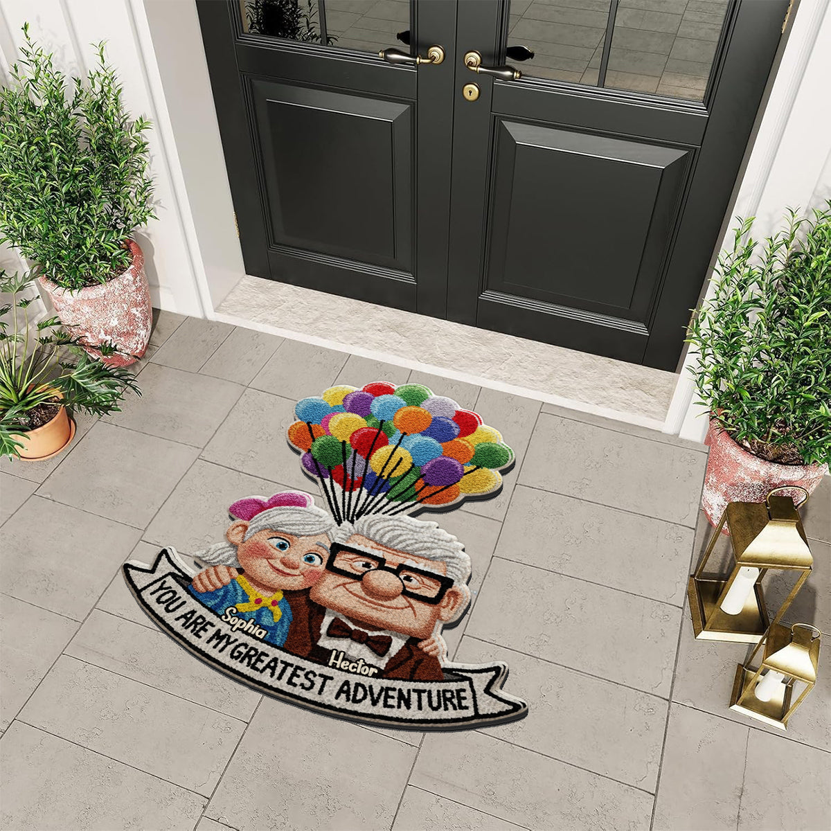 My Greatest Adventure - Personalized Couple Non-Slip Tufted Rug