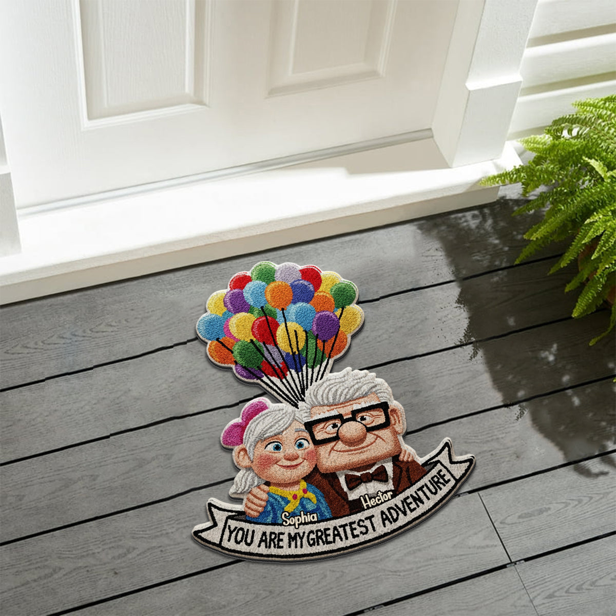 My Greatest Adventure - Personalized Couple Non-Slip Tufted Rug