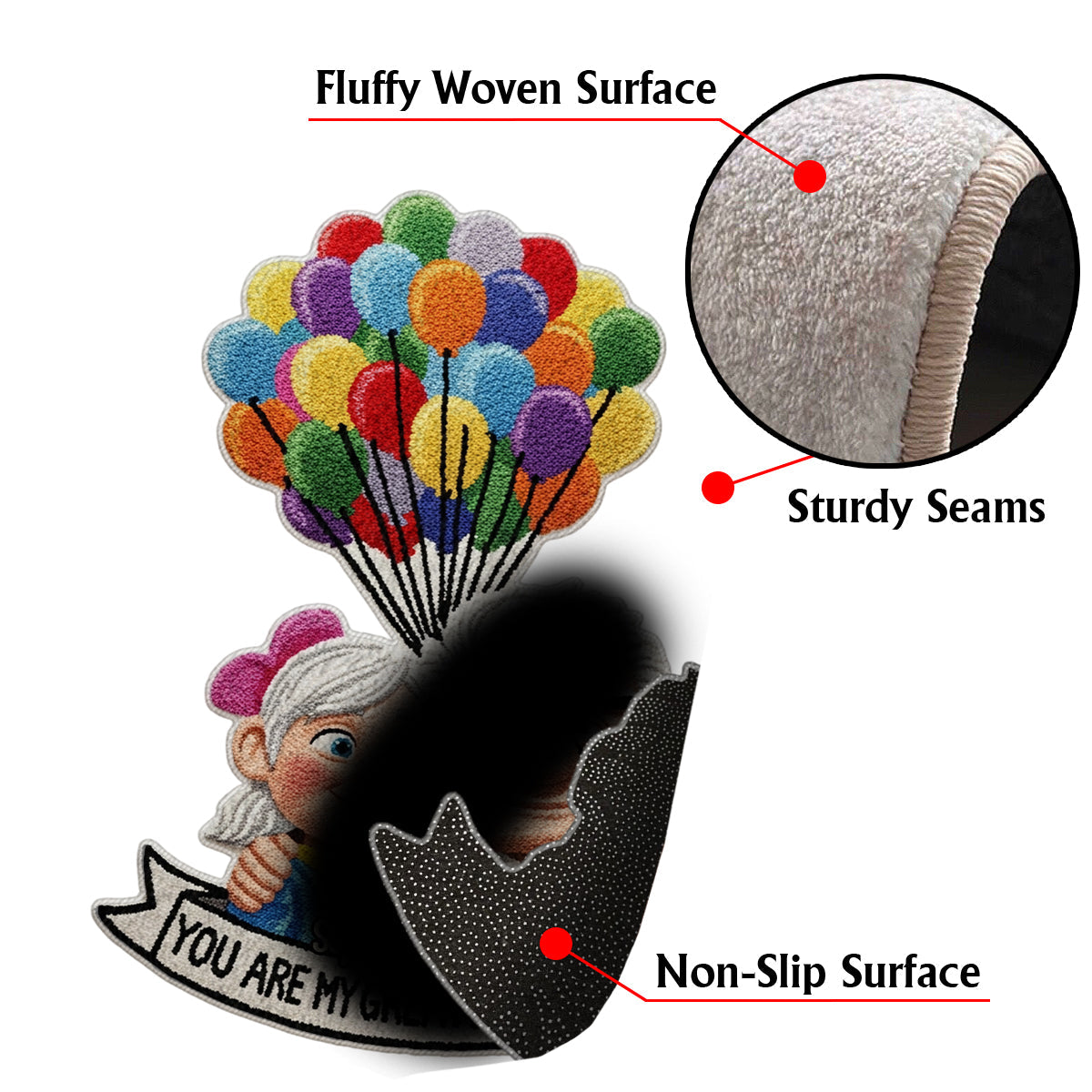 My Greatest Adventure - Personalized Couple Non-Slip Tufted Rug