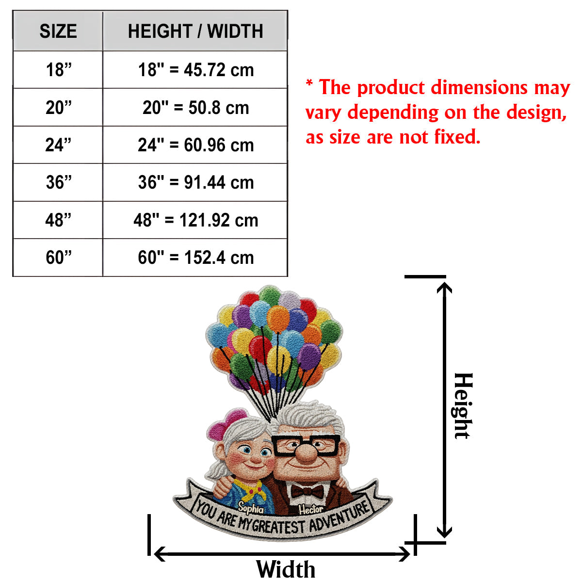 My Greatest Adventure - Personalized Couple Non-Slip Tufted Rug