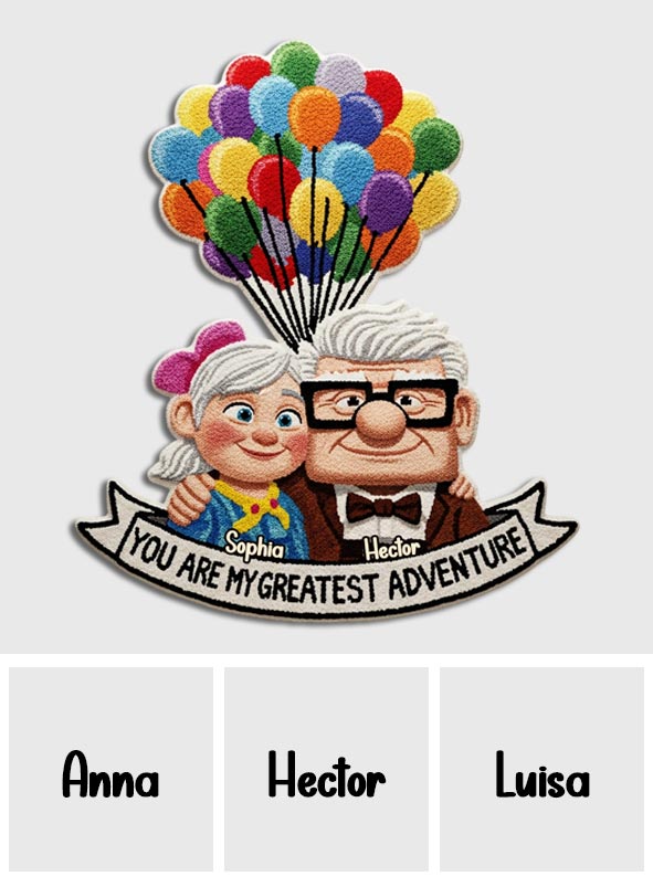 My Greatest Adventure - Personalized Couple Non-Slip Tufted Rug