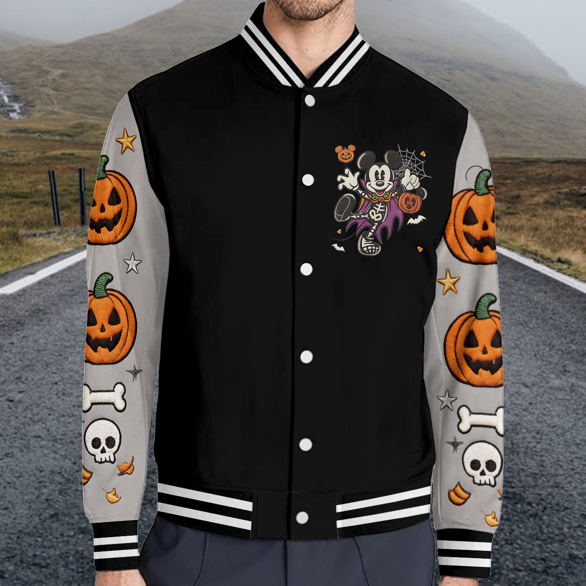 Halloween Vibes - Personalized Mouse Varsity Jacket