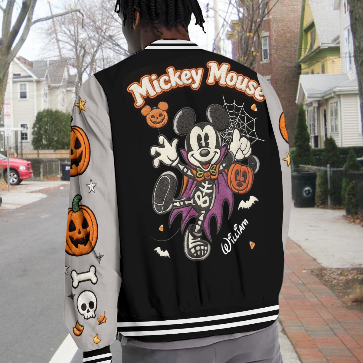 Halloween Vibes - Personalized Mouse Varsity Jacket