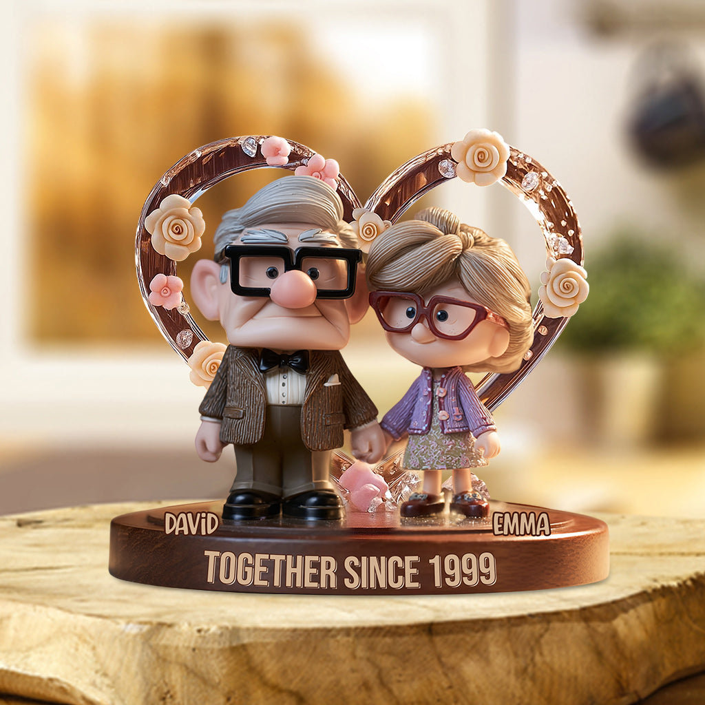 Romantic Love Together Since - Personalized Couple Custom Shaped Acrylic Plaque