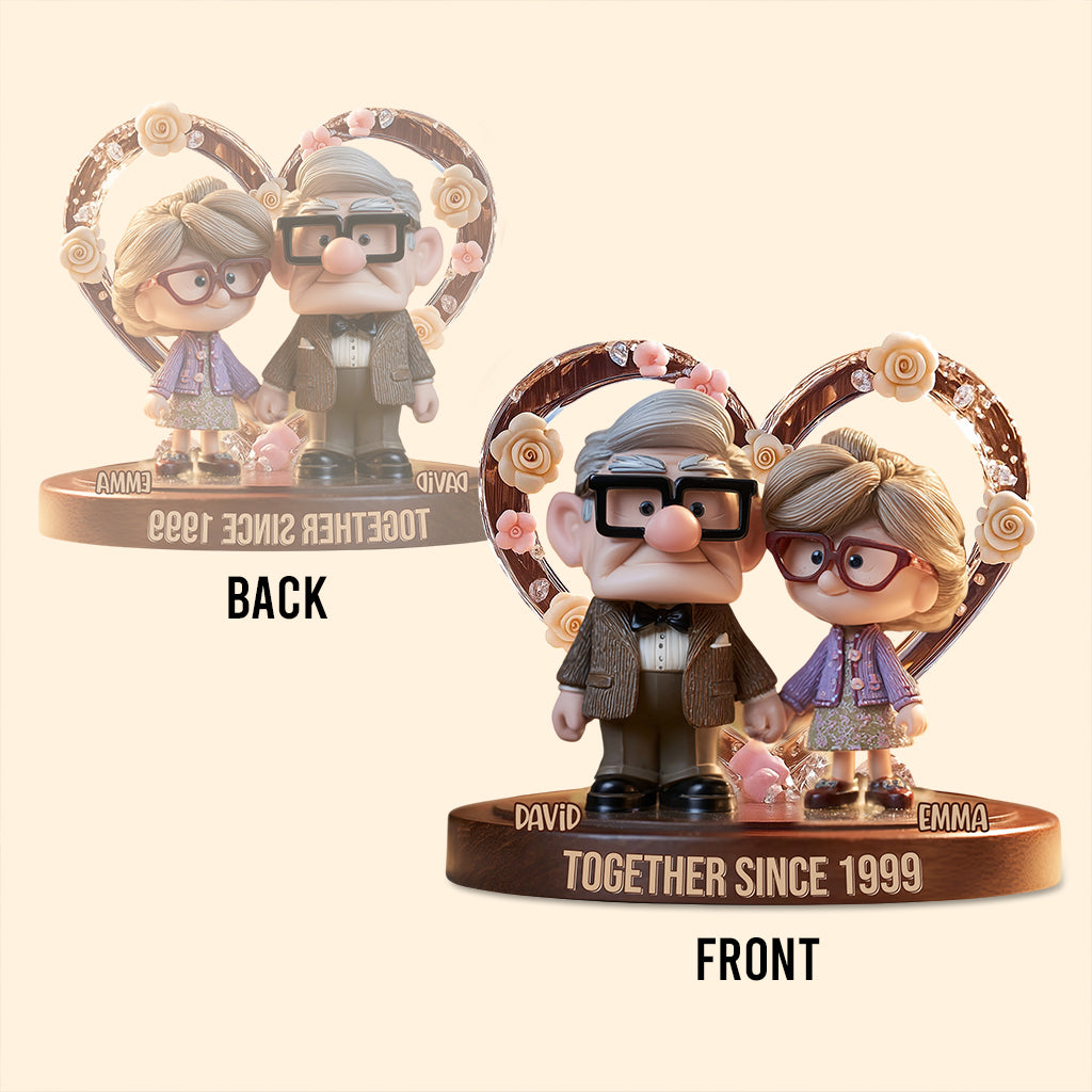 Romantic Love Together Since - Personalized Couple Custom Shaped Acrylic Plaque