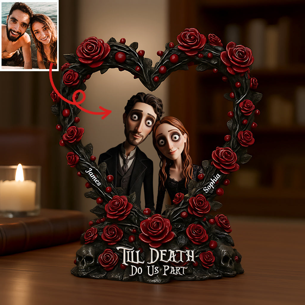 Nightmare Christmas Couple, Gothic Style - Personalized Nightmare Custom Shaped Acrylic Plaque
