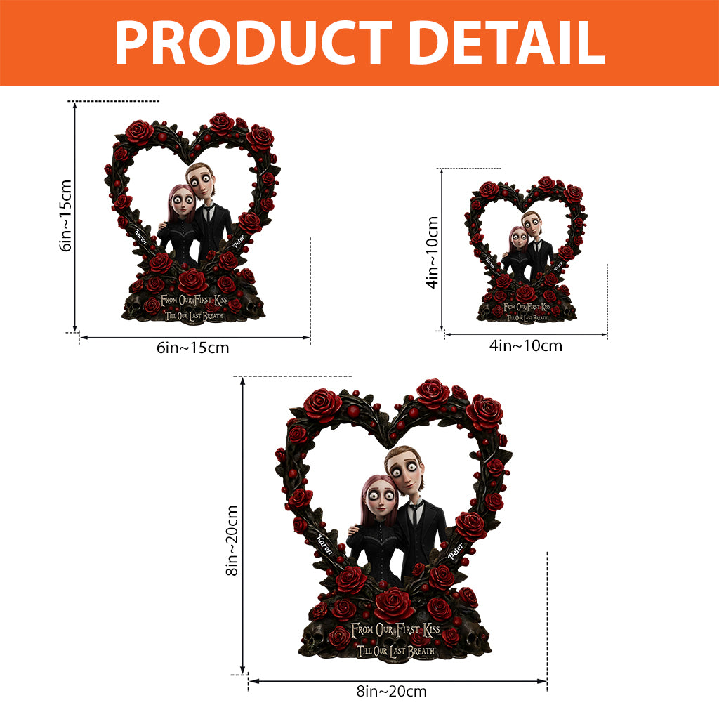 Nightmare Christmas Couple, Gothic Style - Personalized Nightmare Custom Shaped Acrylic Plaque