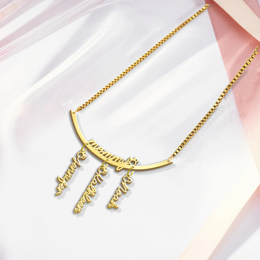 Magical Mom, Grandma - Personalized Mouse Necklace with Charms