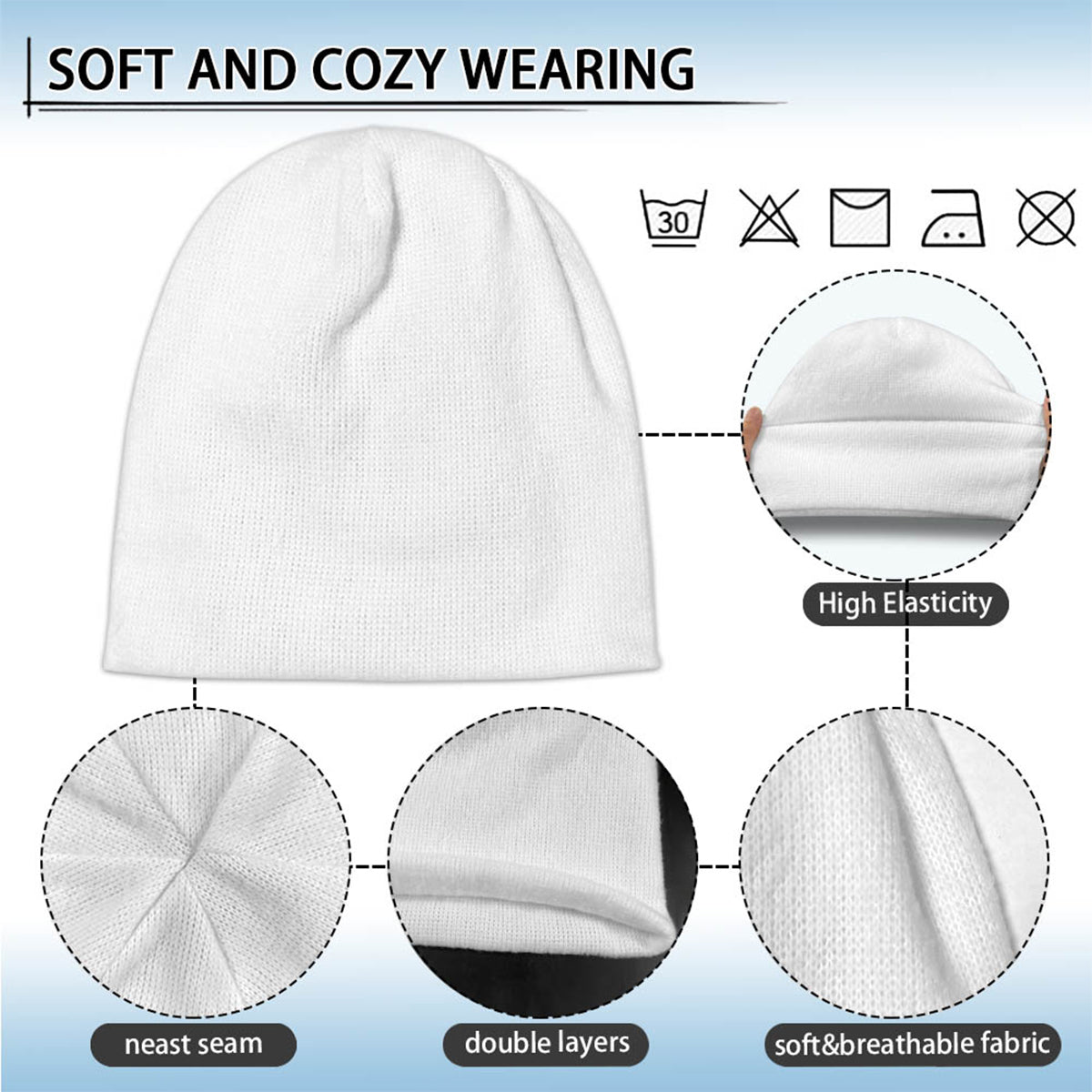 Blue Ohana - Personalized Ohana Beanie Hat With Patches