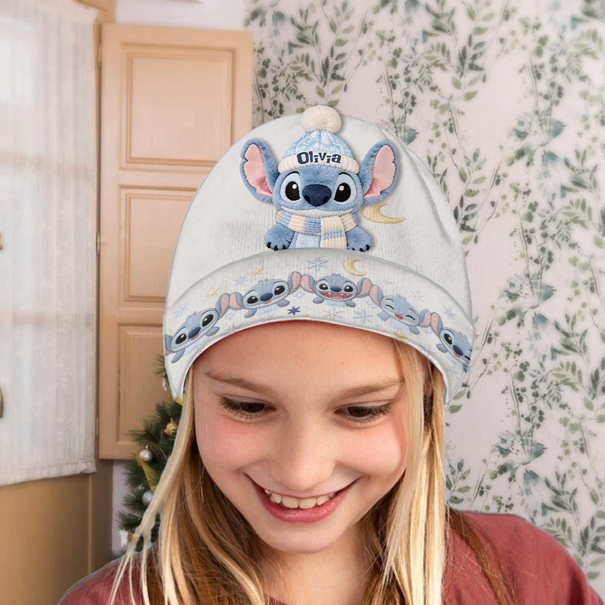 Blue Ohana - Personalized Ohana Beanie Hat With Patches