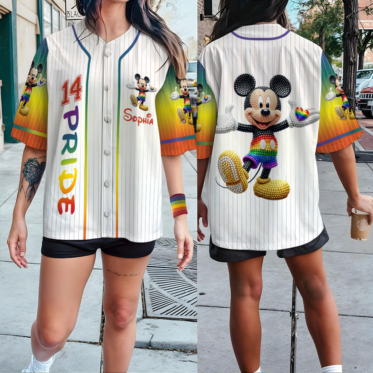Love Is Love - Personalized Mouse Baseball Jersey