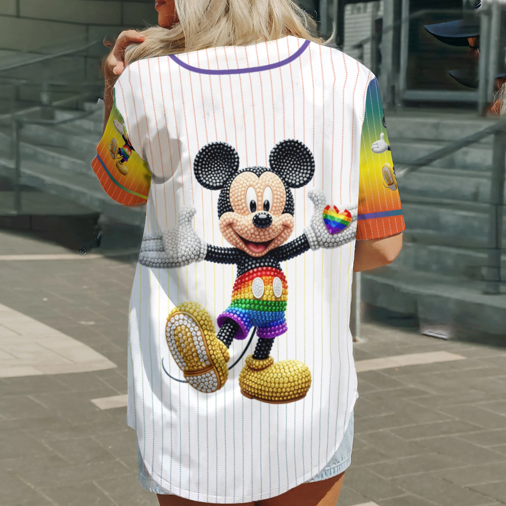 Love Is Love - Personalized Mouse Baseball Jersey