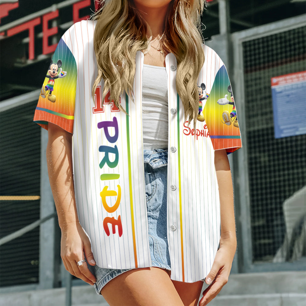 Love Is Love - Personalized Mouse Baseball Jersey