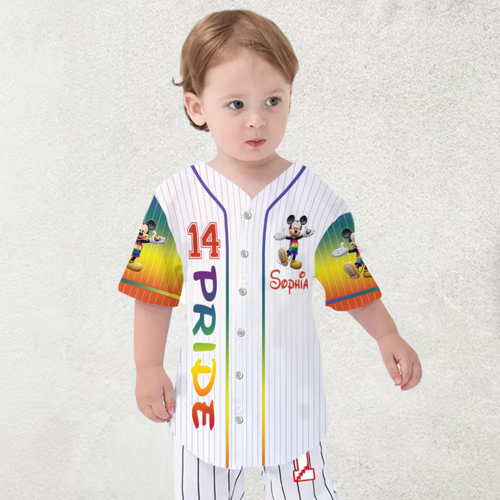 Love Is Love - Personalized Mouse Baseball Jersey