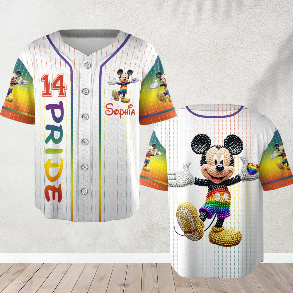 Love Is Love - Personalized Mouse Baseball Jersey
