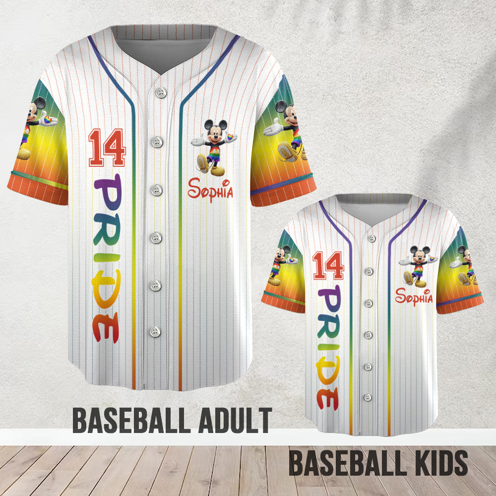 Love Is Love - Personalized Mouse Baseball Jersey