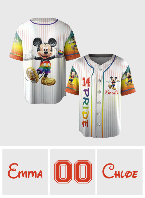 Love Is Love - Personalized Mouse Baseball Jersey