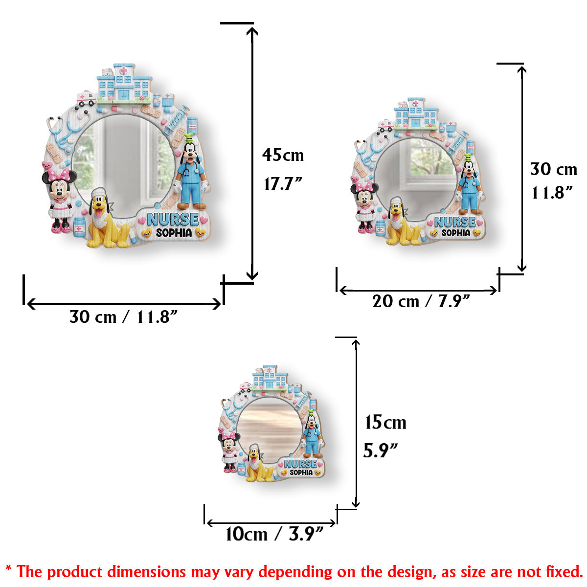 Mouse's Medical - Personalized Nurse Wall Hanging Mirror