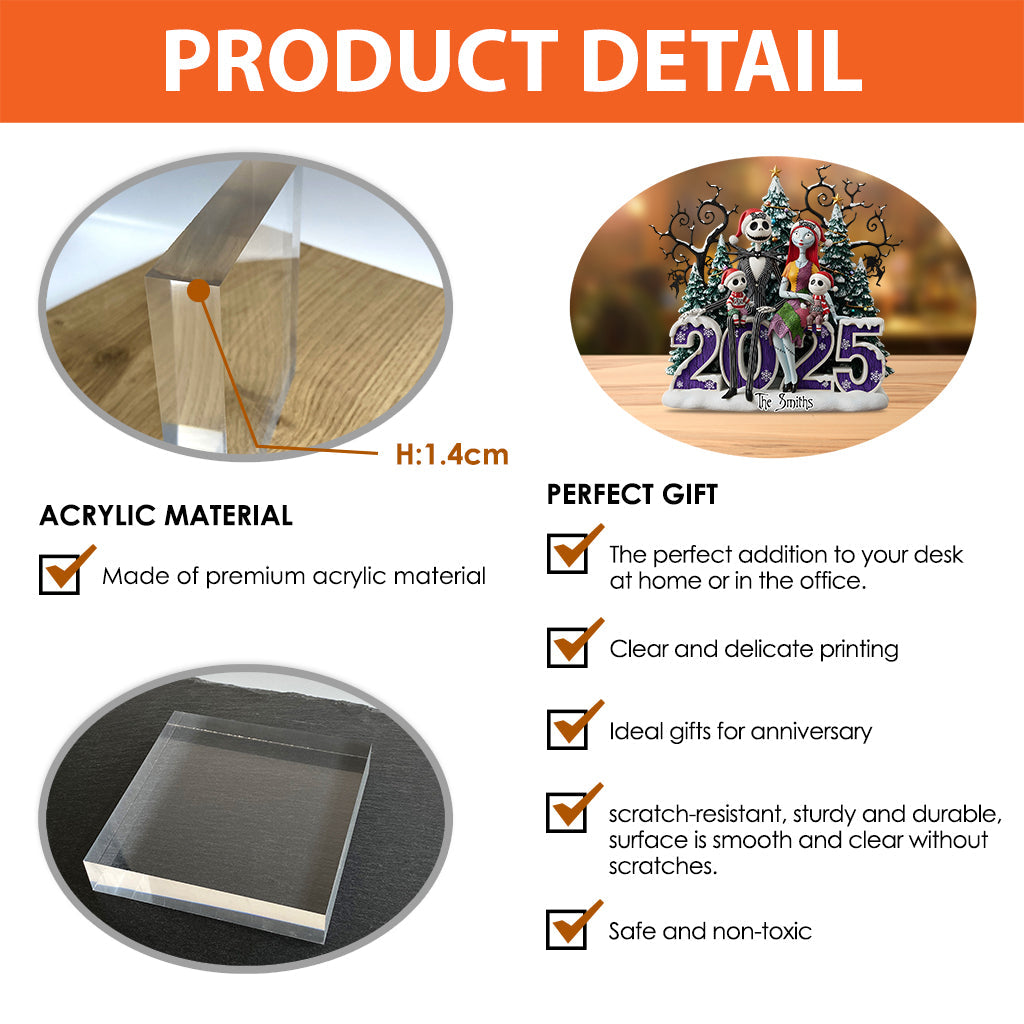 Scary Family - Personalized Nightmare Custom Shaped Acrylic Plaque