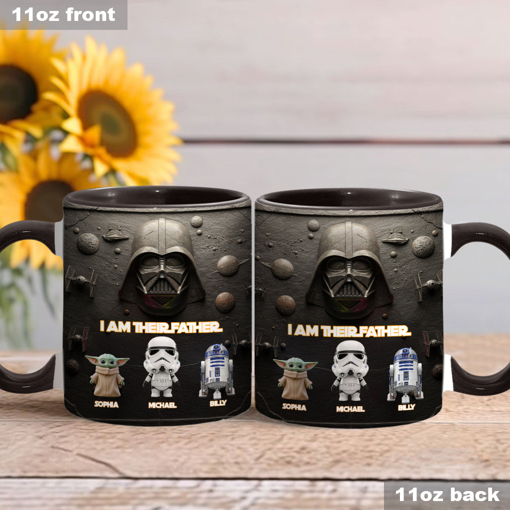 Their Father - Personalized The Force Accent Mug