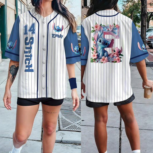 Ohana Means Family - Personalized Ohana Baseball Jersey