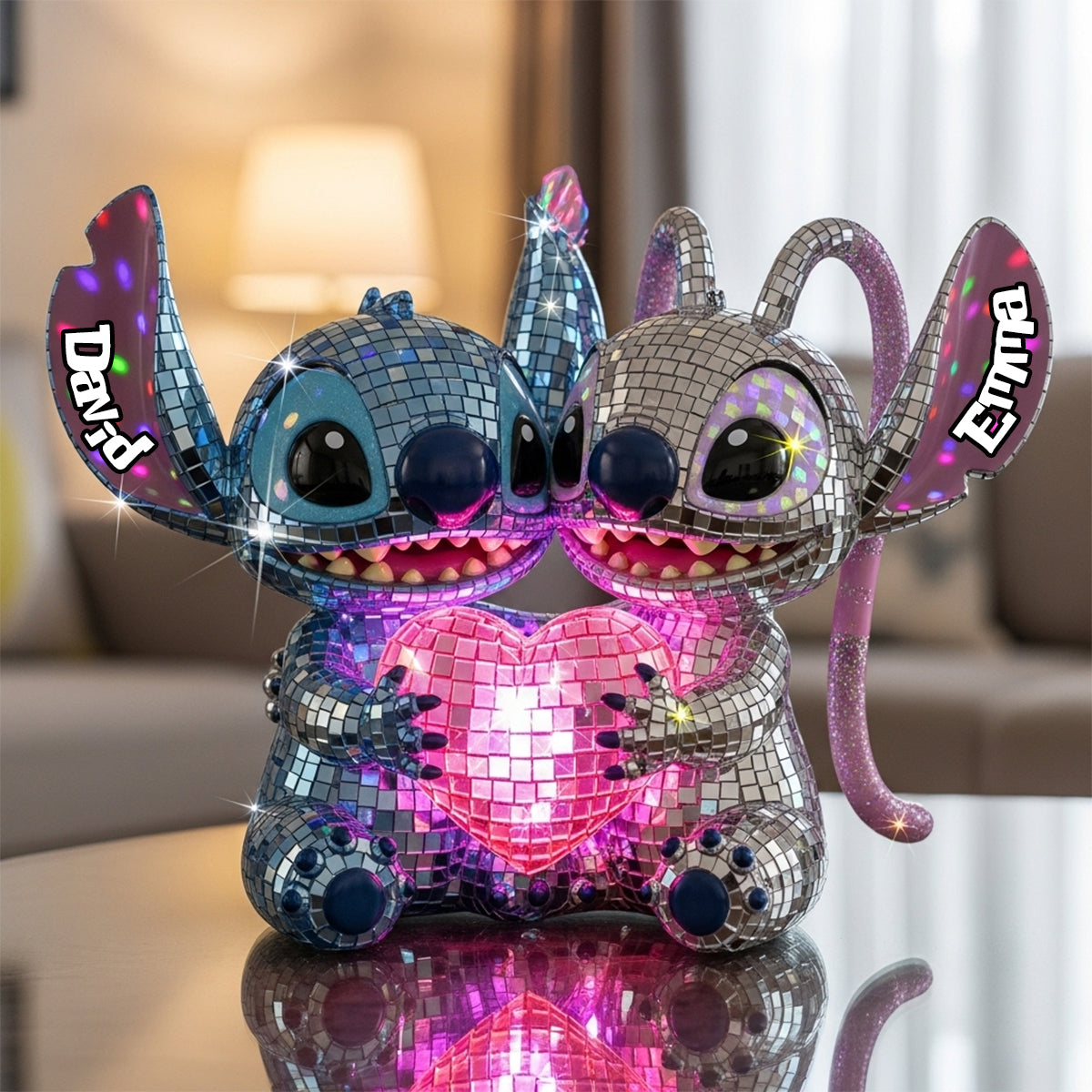 Blue Ohana Disco Ball - Personalized Ohana Custom Shaped Acrylic Plaque