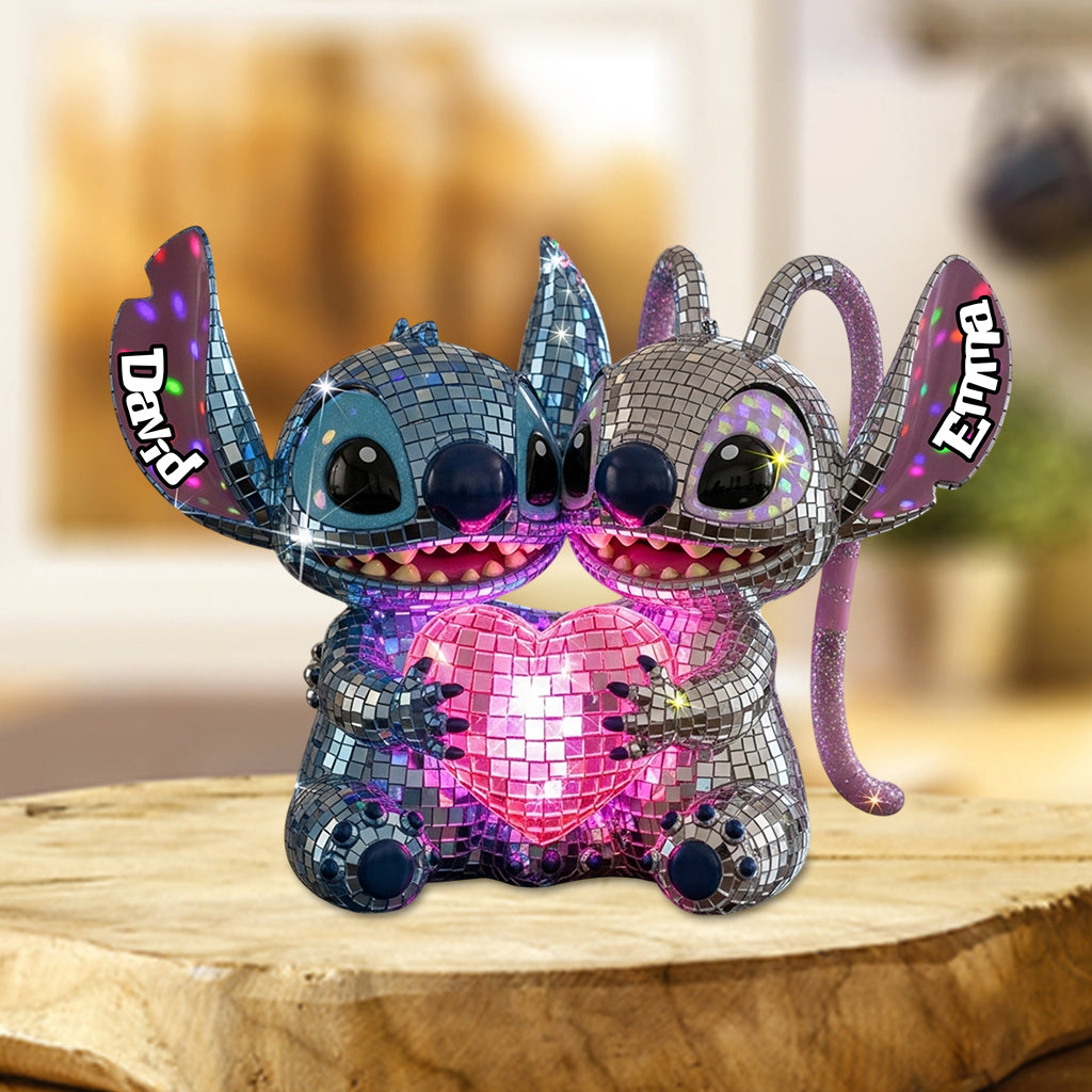 Blue Ohana Disco Ball - Personalized Ohana Custom Shaped Acrylic Plaque