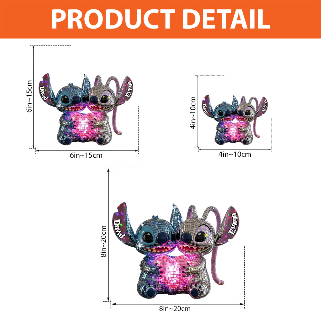 Blue Ohana Disco Ball - Personalized Ohana Custom Shaped Acrylic Plaque