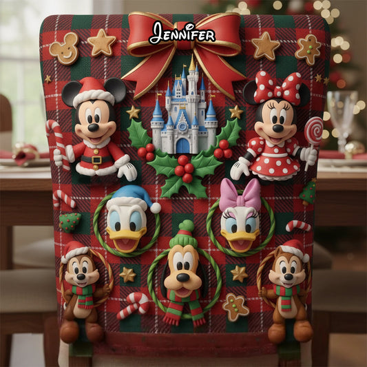 Merry Christmas - Personalized Mouse Chair Cover Set