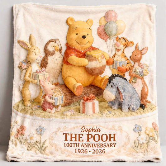 Honey Bear & Friends 100th Anniversary - Personalized Mouse Blanket