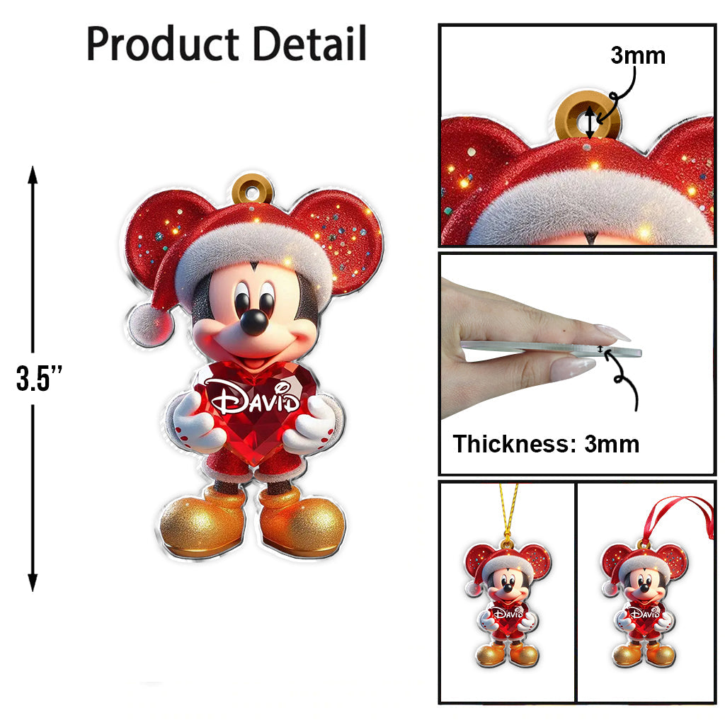 Merry Christmas - Personalized Mouse Ornament