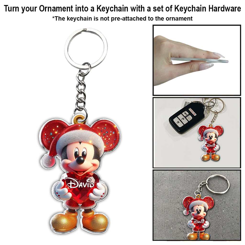 Merry Christmas - Personalized Mouse Ornament