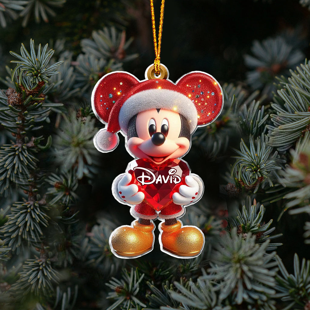 Merry Christmas - Personalized Mouse Ornament