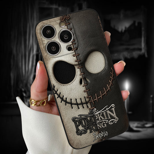 The Pumpkin King - Nightmare Leather Phone Case