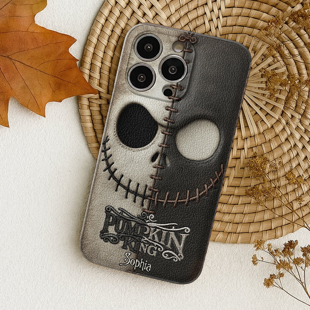 The Pumpkin King - Nightmare Leather Phone Case