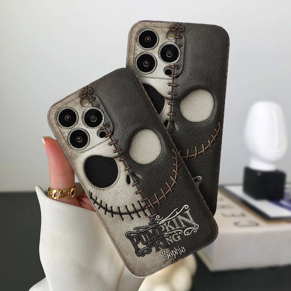 The Pumpkin King - Nightmare Leather Phone Case