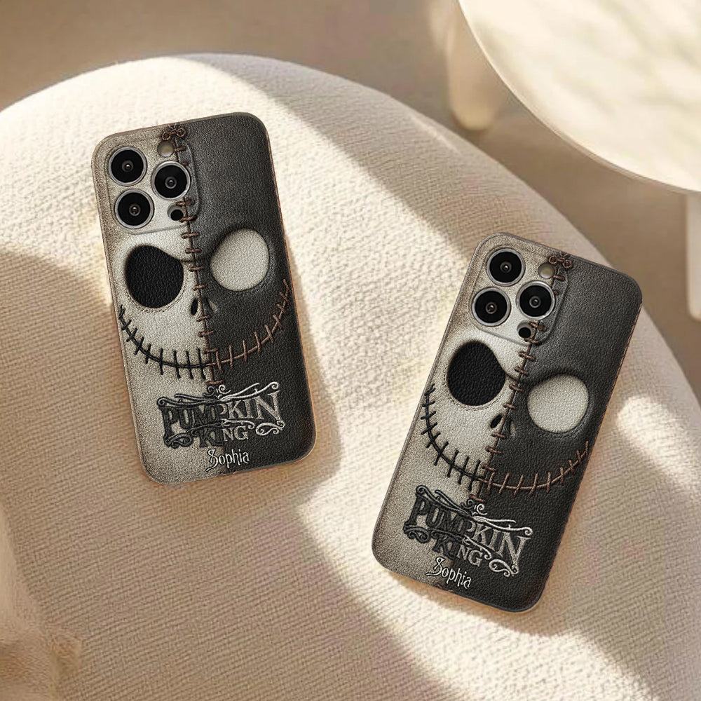 The Pumpkin King - Nightmare Leather Phone Case