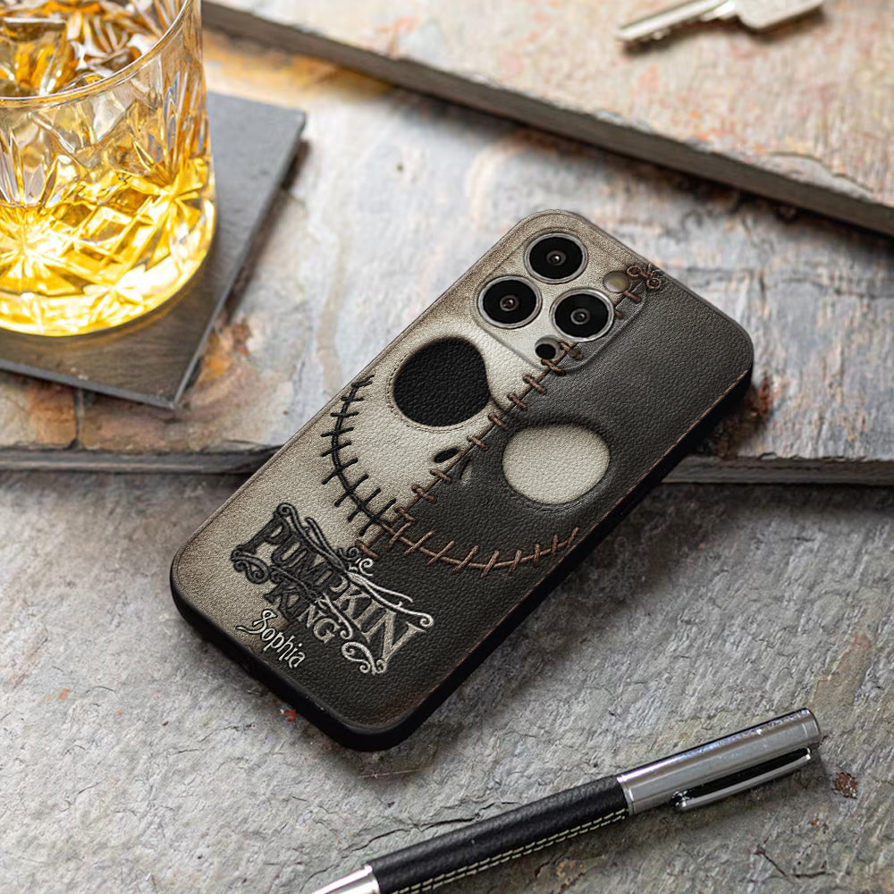 The Pumpkin King - Nightmare Leather Phone Case