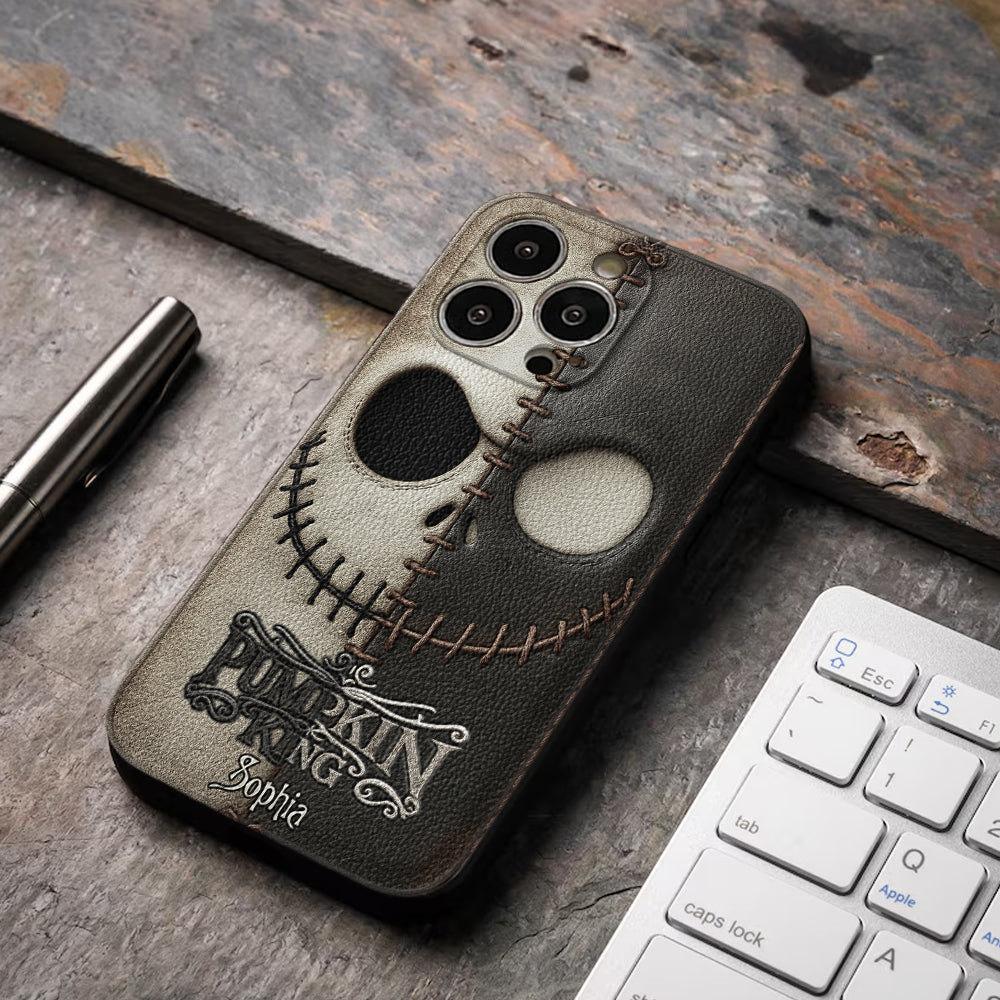The Pumpkin King - Nightmare Leather Phone Case