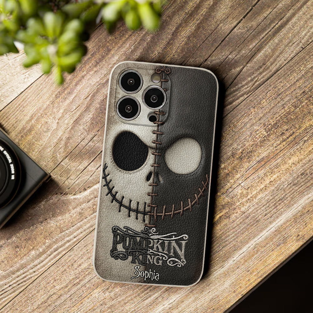 The Pumpkin King - Nightmare Leather Phone Case