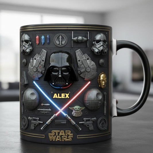 The Galaxy - Personalized The Force Accent Mug