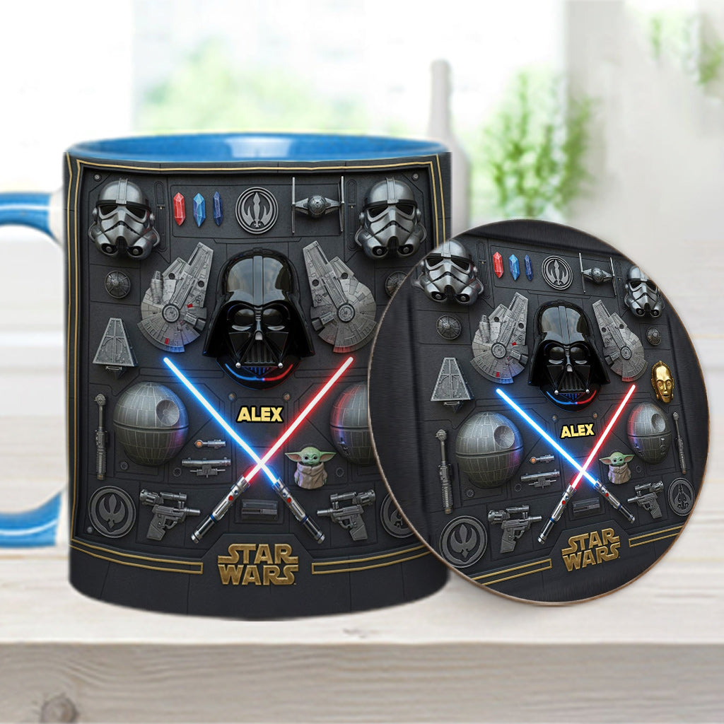 The Galaxy - Personalized The Force Accent Mug